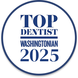 Washingtonian Top Dentist 2025 logo.