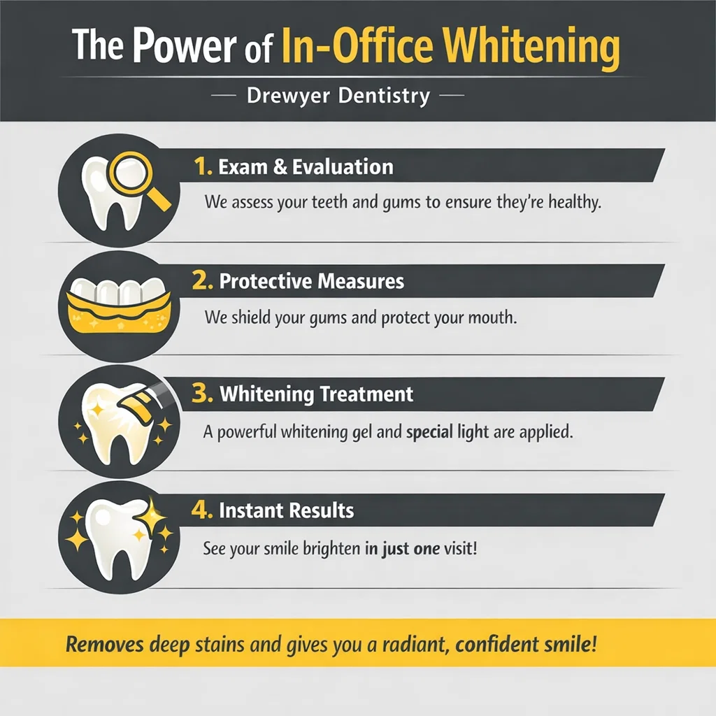 power of in office teeth whitening