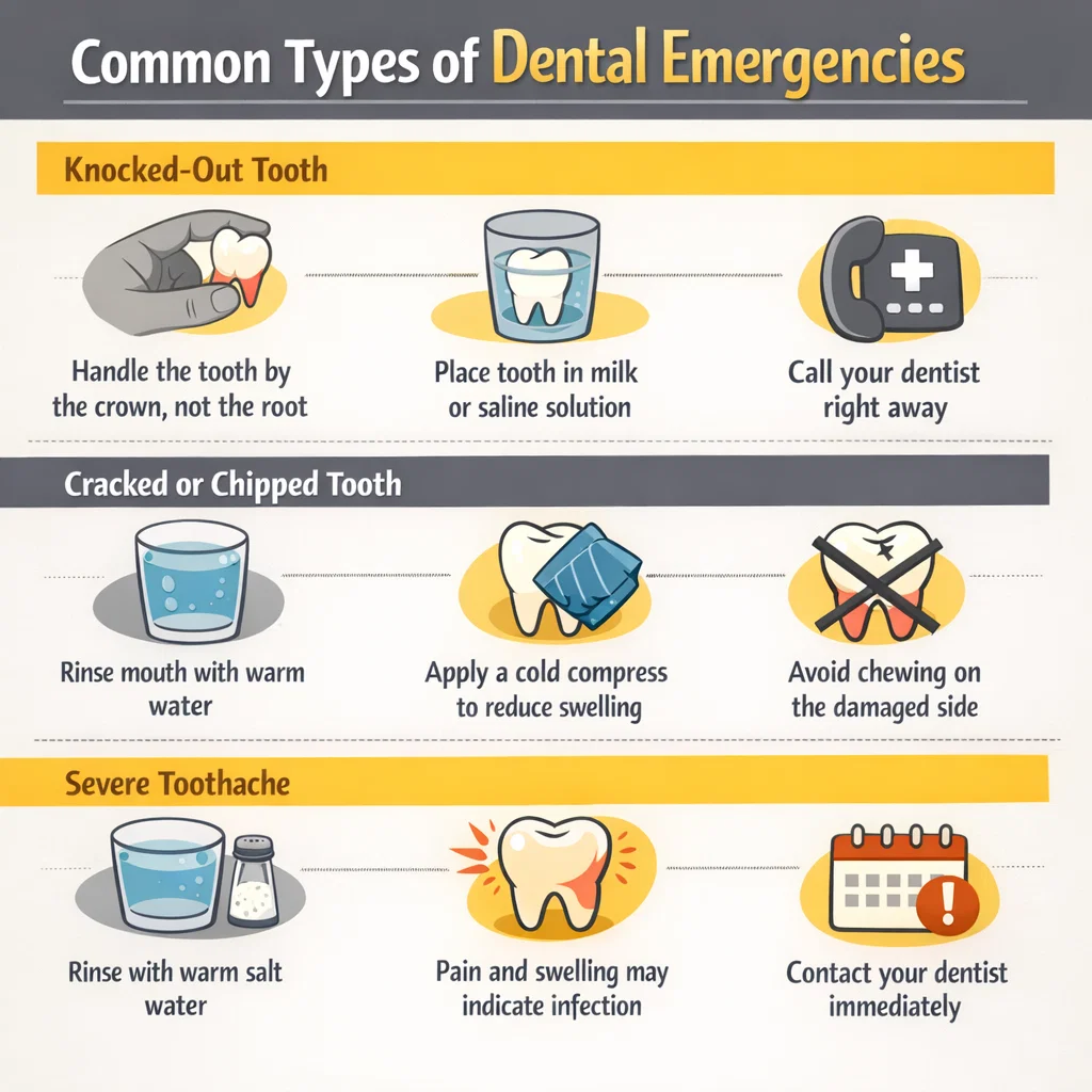 common types of dental emergencies